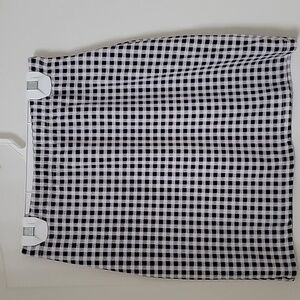 SHEIN Size S Black White Checkered Bodycon Mini Skirt, Exc. Used Condition